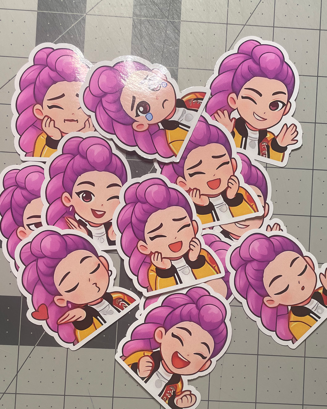 HuntRAX Kawaii Anime Sticker Pack – 40pcs (2")