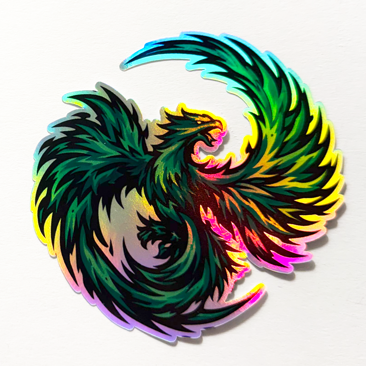 Holographic Phoenix Rising Sticker - 3.5" Fire Mythical Bird Vinyl Decal