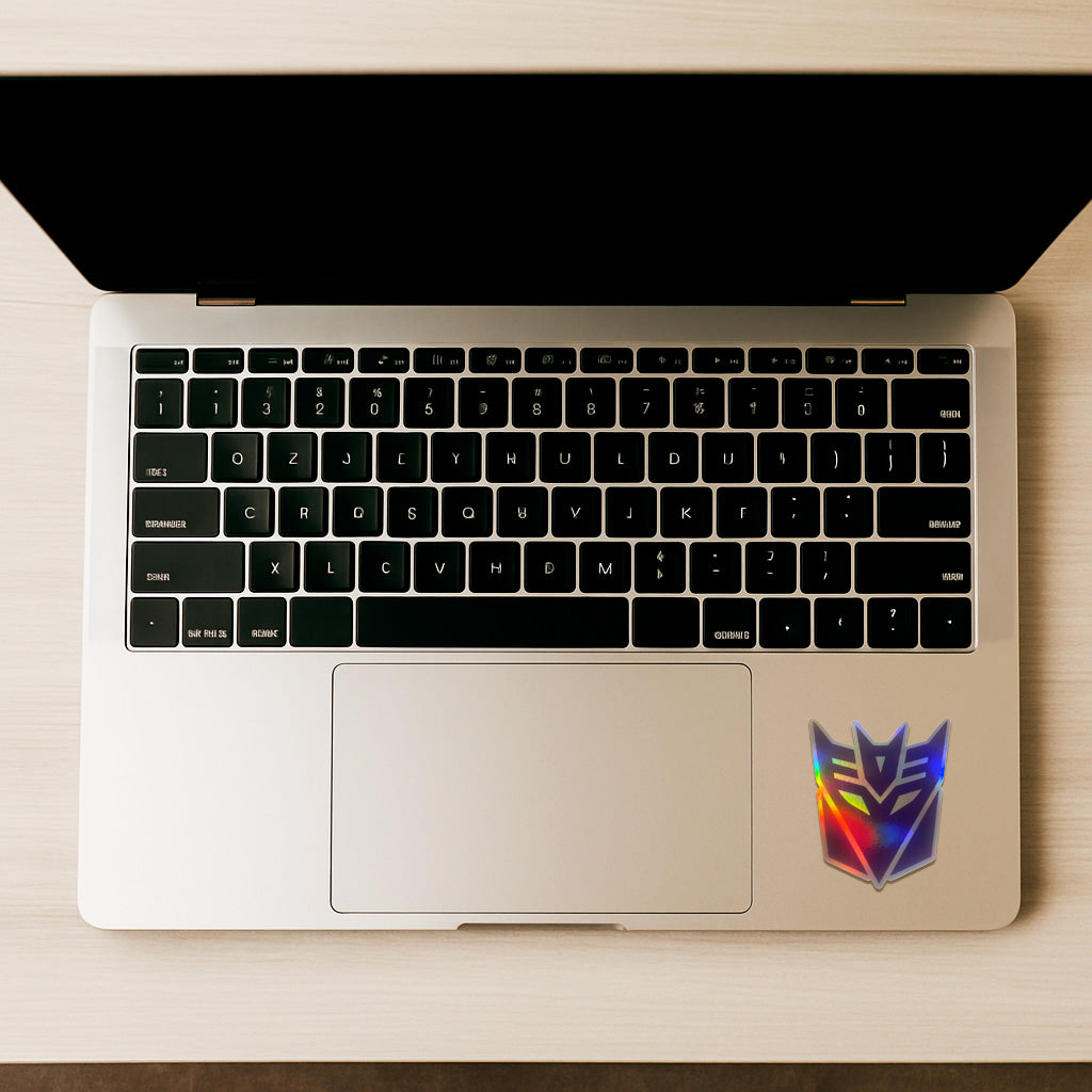 Holographic Decepticon Logo Sticker