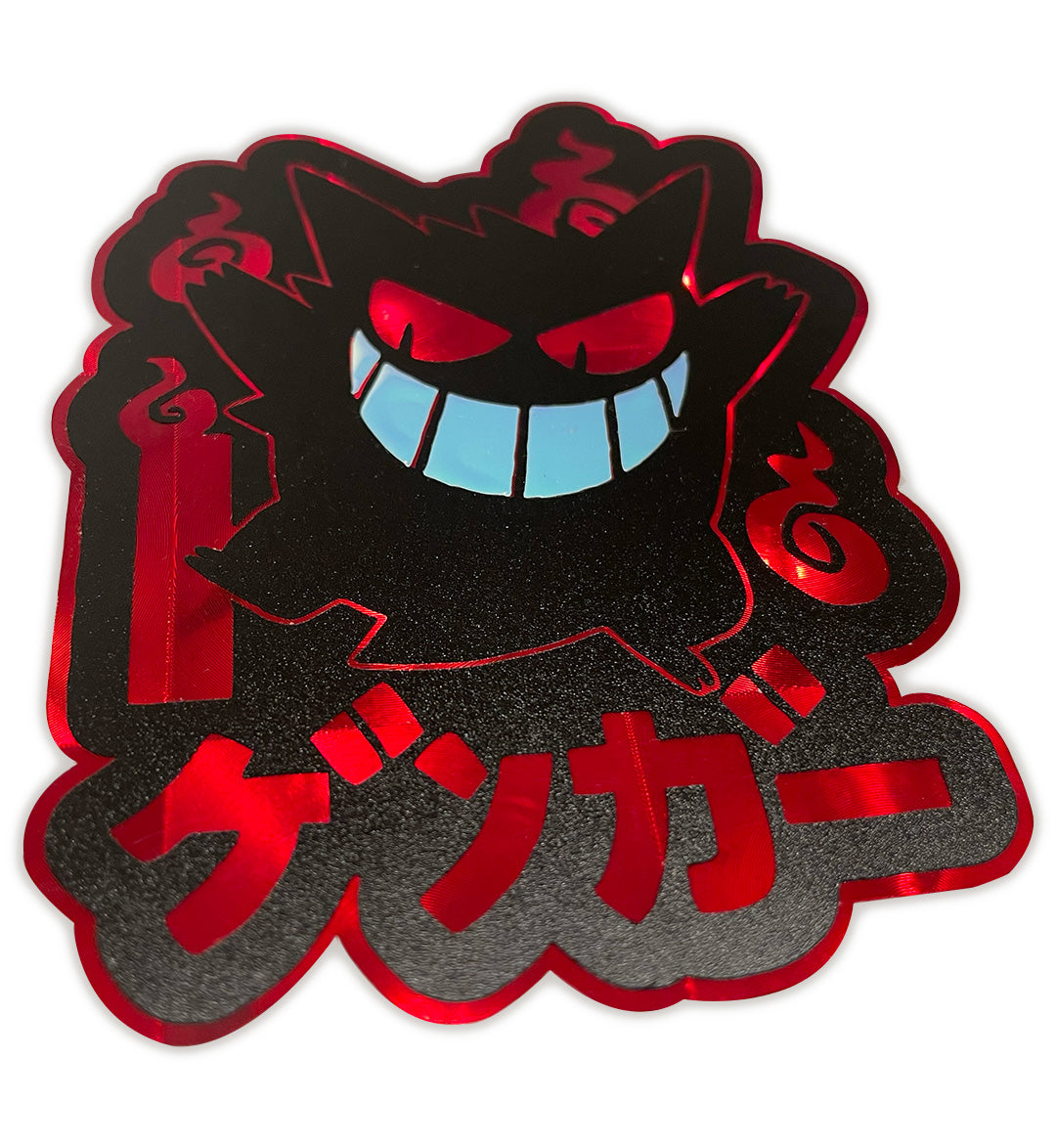 Gengar Holographic Sticker – Red Foil Japanese Style