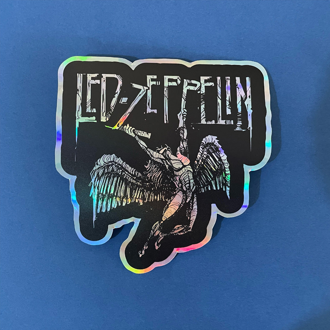 Holographic Led Zeppelin Sticker – Classic Rock