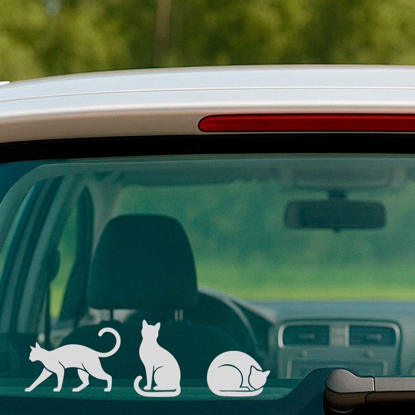 Cat Silhouette Vinyl Decal Pack – Set of 10 Cat Stickers – Available in Black or White – 2" Each