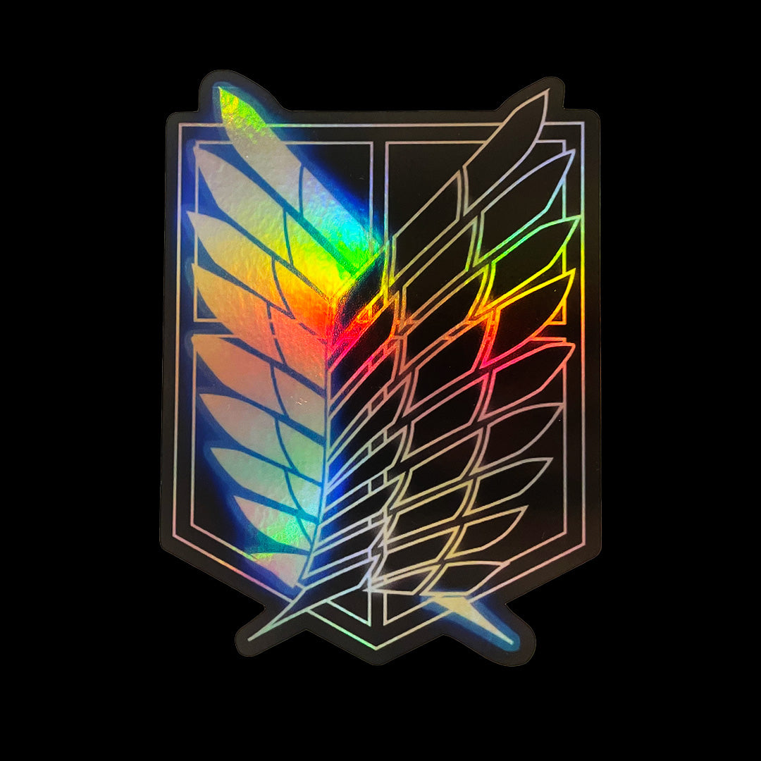 Holographic Attack on Titan Sticker – Scout Regiment Wings of Freedom Vinyl Decal