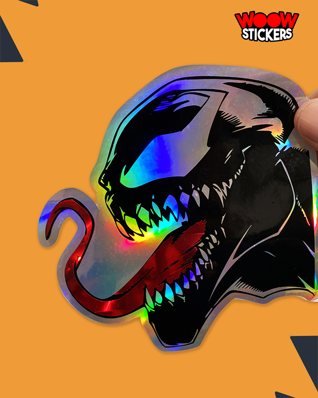 Venom Holographic Vinyl Sticker – 5"x5" Waterproof Marvel Antihero Decal