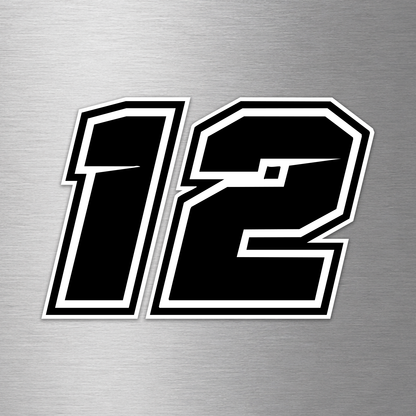 10 Adhesive Numbers for Motorcycles, Motocross, ATV, Scooter & Cars – Waterproof & Washable Decals (Black, Set of 10)