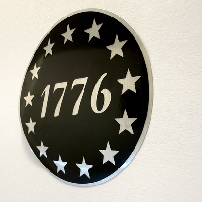 Retro 1776 Metallic Vinyl Sticker Pack - 3.5" Custom Patriot