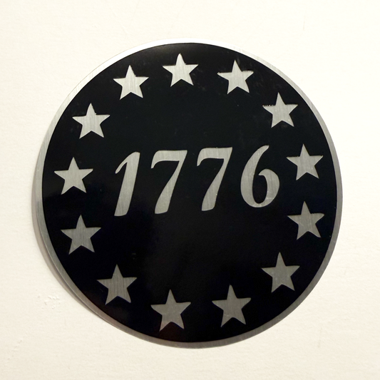 Retro 1776 Metallic Vinyl Sticker Pack - 3.5" Custom Patriot