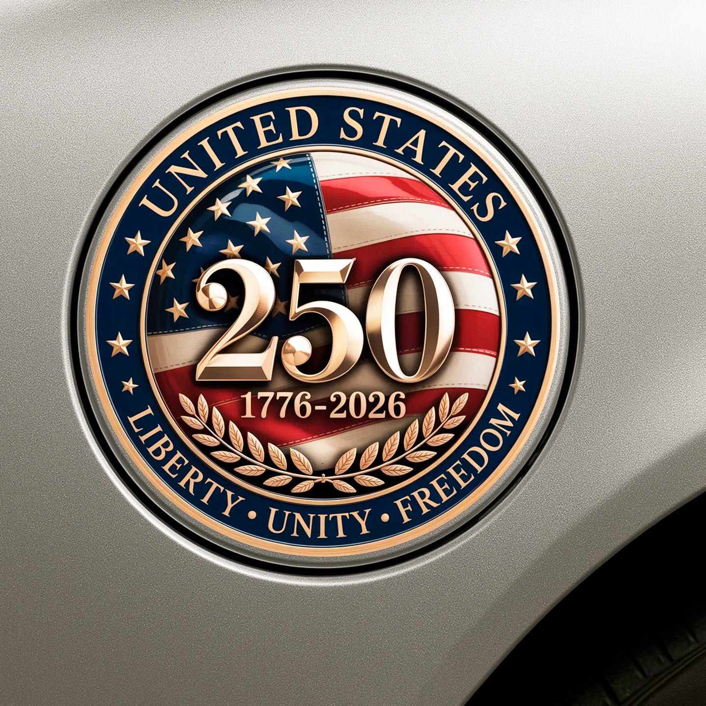 United States 250th Anniversary Sticker Pack (2) – 3.5" Patriotic Decals 1776–2026
