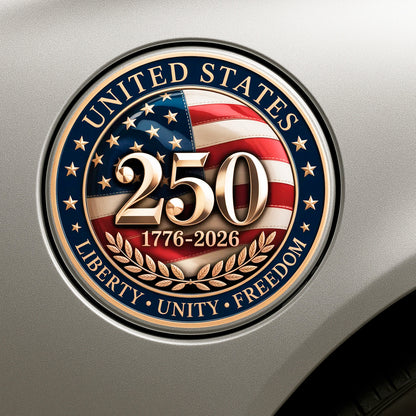 United States 250th Anniversary Sticker Pack (2) – 3.5" Patriotic Decals 1776–2026