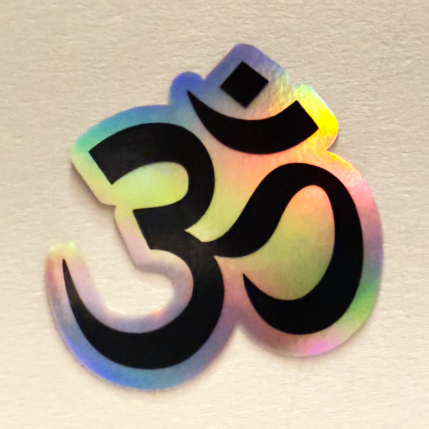 hographic Om Symbol Sticker - 3"x3" Sacred Geometry Yoga Vinyl Decal