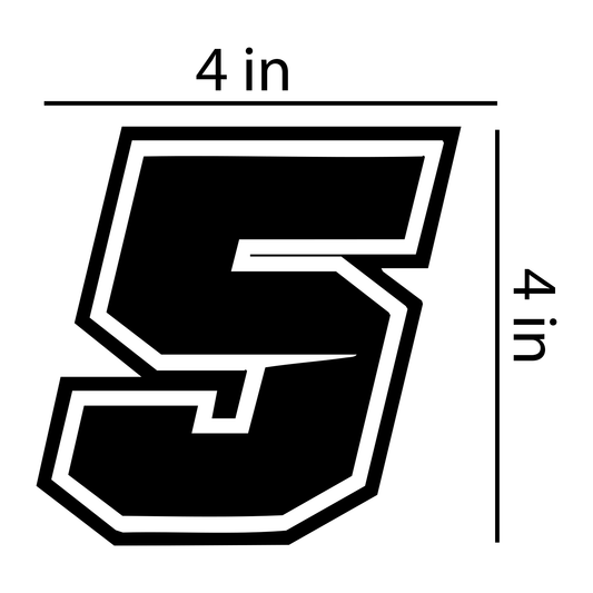 10 Adhesive Numbers for Motorcycles, Motocross, ATV, Scooter & Cars – Waterproof & Washable Decals (Black, Set of 10)