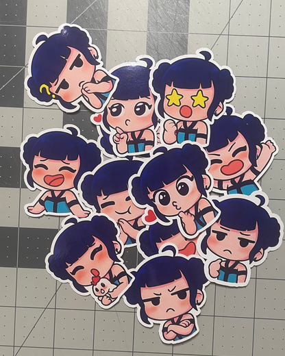HuntRAX Kawaii Anime Sticker Pack – 40pcs (2")