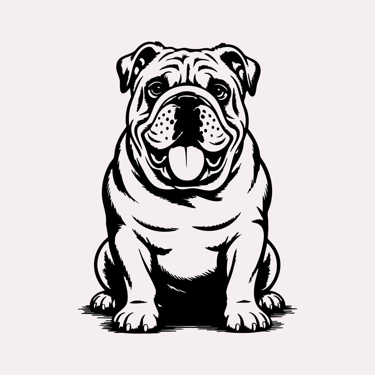 English Bulldog Vinyl Decal – Waterproof Dog Breed Sticker – 5.3" x 4" Car Window Decal