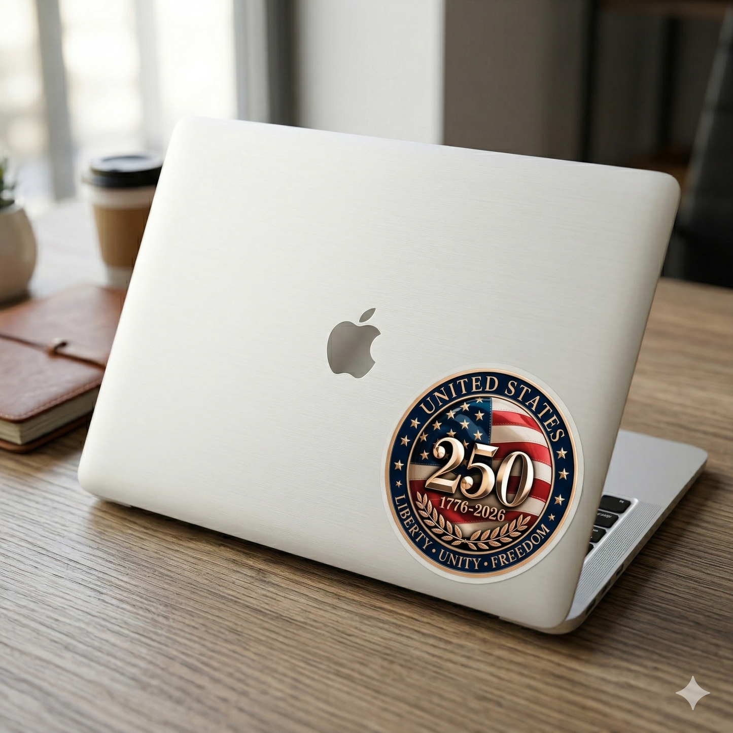 United States 250th Anniversary Sticker Pack (2) – 3.5" Patriotic Decals 1776–2026
