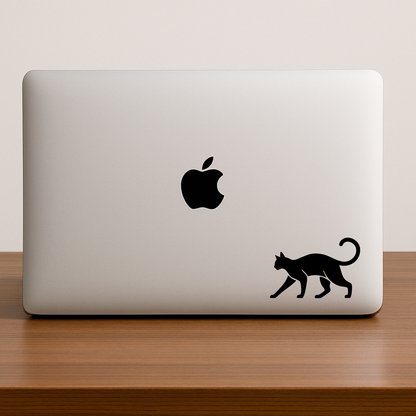 Cat Silhouette Vinyl Decal Pack – Set of 10 Cat Stickers – Available in Black or White – 2" Each