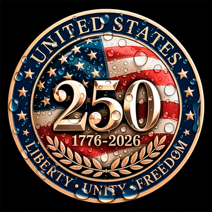 United States 250th Anniversary Sticker Pack (2) – 3.5" Patriotic Decals 1776–2026