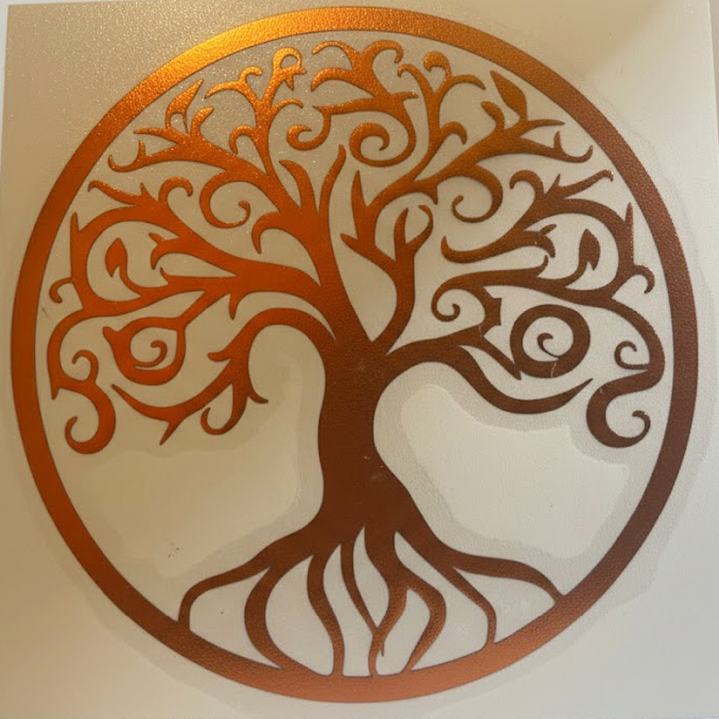 Tree of Life Bronze Sticker Decal 3.5" Round Waterproof Vinyl Spiritual Symbol
