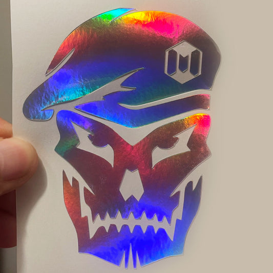 Call of Duty Skull Holographic Sticker – Tactical Vinyl Decal 3" x 3.5