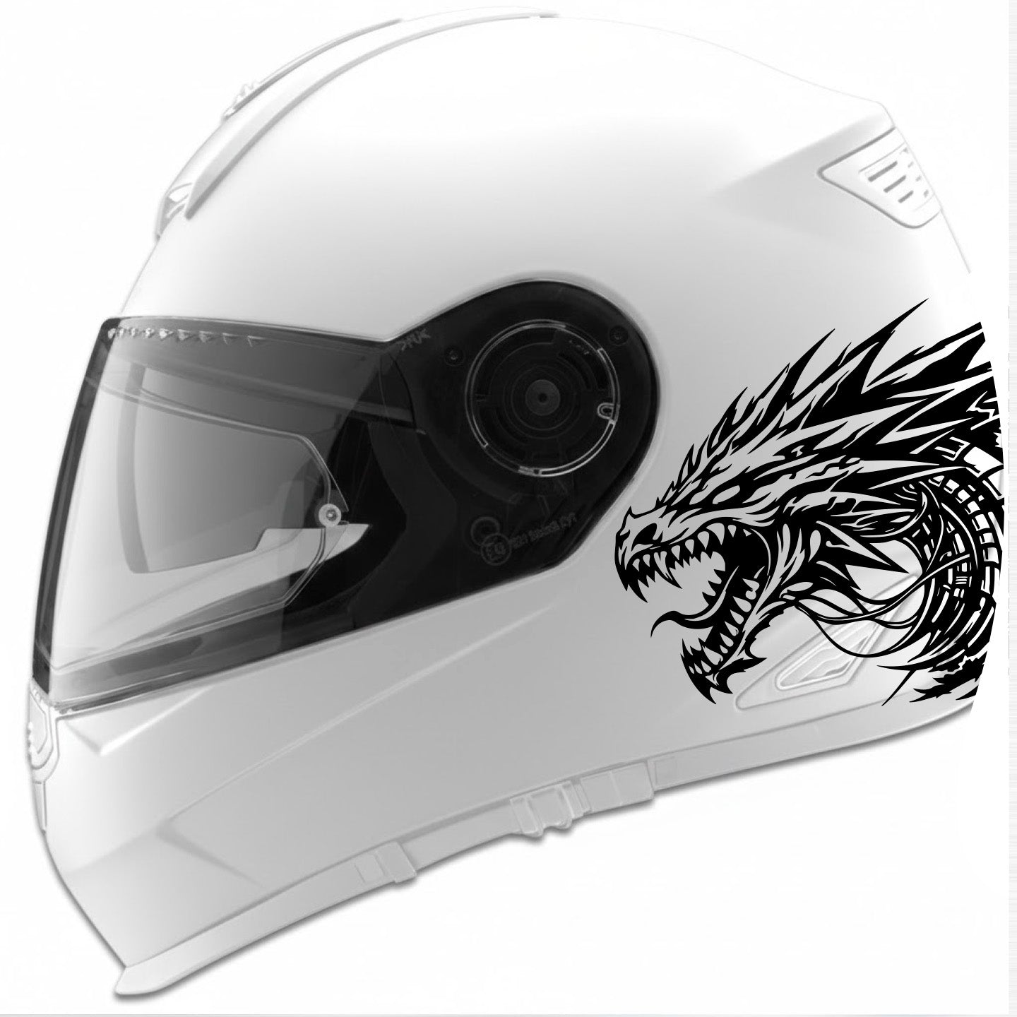 Tribal Dragon Head Vinyl Decal Pack (2) – 5" Motorcycle Helmet, Car & Laptop Stickers