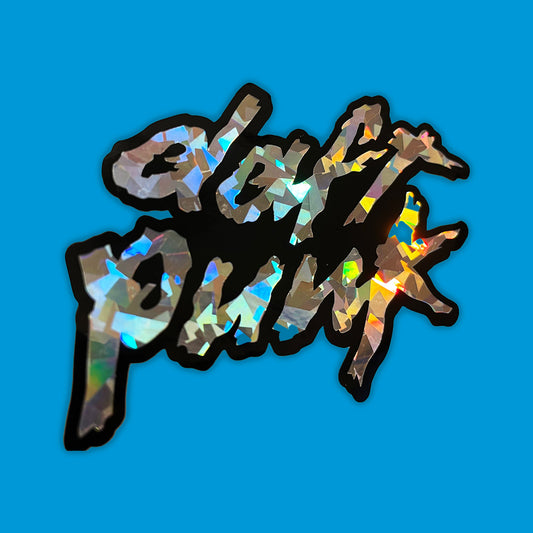 Holographic Daft Punk Sticker – Electronic Music Vinyl Decal for Laptops, Cars & More