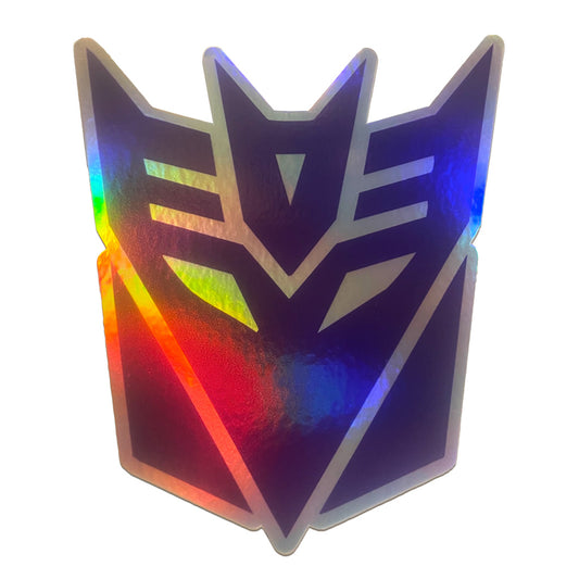 Holographic Decepticon Logo Sticker
