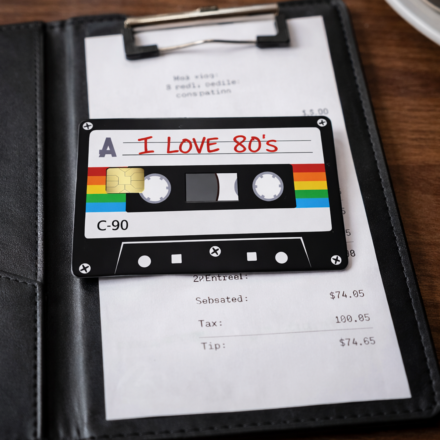 Retro 80s Cassette Tape Credit Card Sticker Skin - 2 Pack Premium Vinyl Decal