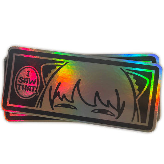 2-Pack Holographic Anya Forger “I Saw That” Stickers – Spy x Family Anime Vinyl Decals (3.5x2 in)