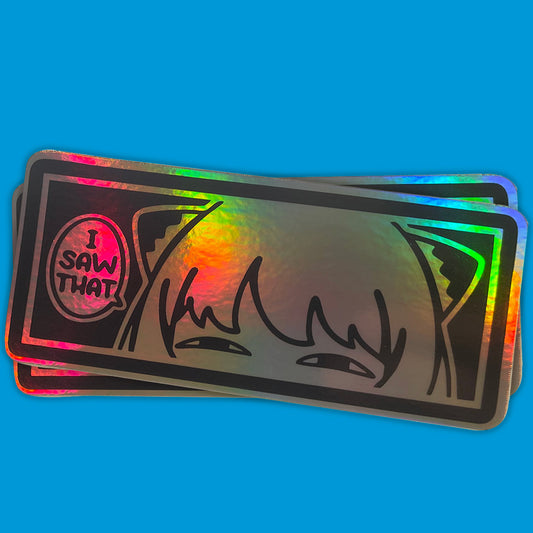 2-Pack Holographic Anya Forger “I Saw That” Stickers – Spy x Family Anime Vinyl Decals (3.5x2 in)