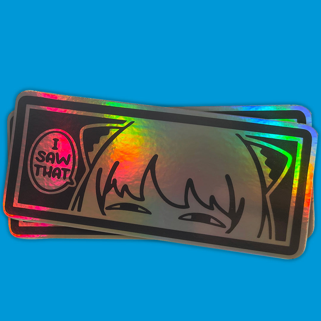 2-Pack Holographic Anya Forger “I Saw That” Stickers – Spy x Family Anime Vinyl Decals (3.5x2 in)