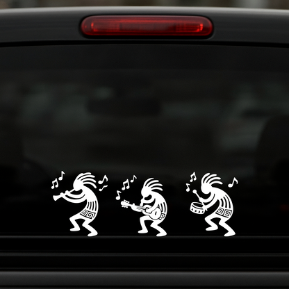 Tribal Musicians Vinyl Sticker Pack - 3" Multi-Color Music Decals (3-Pack)