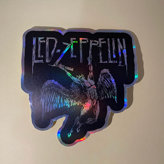 Holographic Led Zeppelin Sticker – Classic Rock