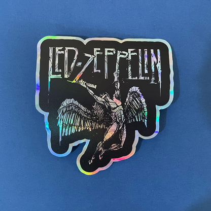 Holographic Led Zeppelin Sticker – Classic Rock