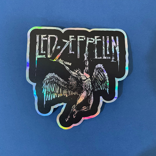 Holographic Led Zeppelin Sticker – Classic Rock