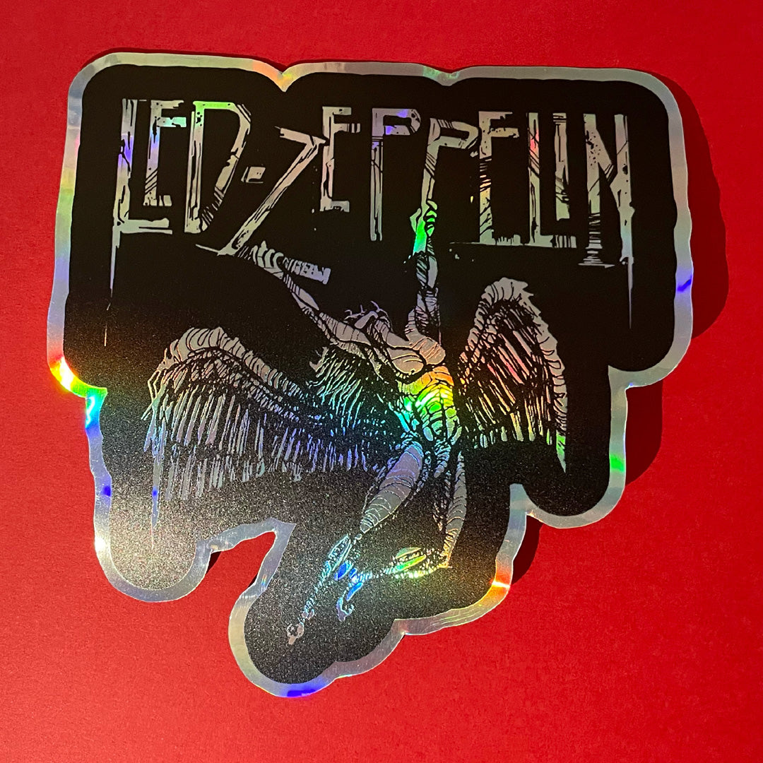 Holographic Led Zeppelin Sticker – Classic Rock