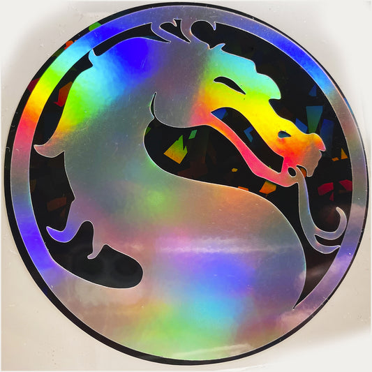 Mortal Kombat Logo Sticker – 3.5" Holographic Vinyl Decal, Waterproof & Ultra-Durable