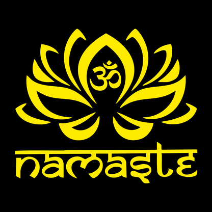 Namaste Lotus Flower Decal 4-Inch Vinyl Sticker - Choose Your Color
