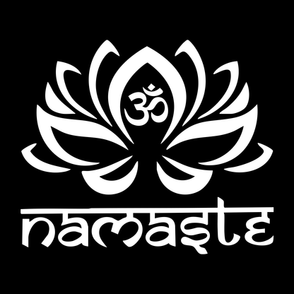 Namaste Lotus Flower Decal 4-Inch Vinyl Sticker - Choose Your Color