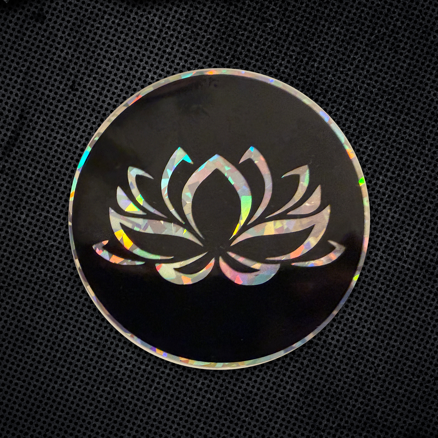 Lotus Flower Holo Sticker – Symbol of Peace, Growth & Mindfulness – Waterproof Vinyl Decal