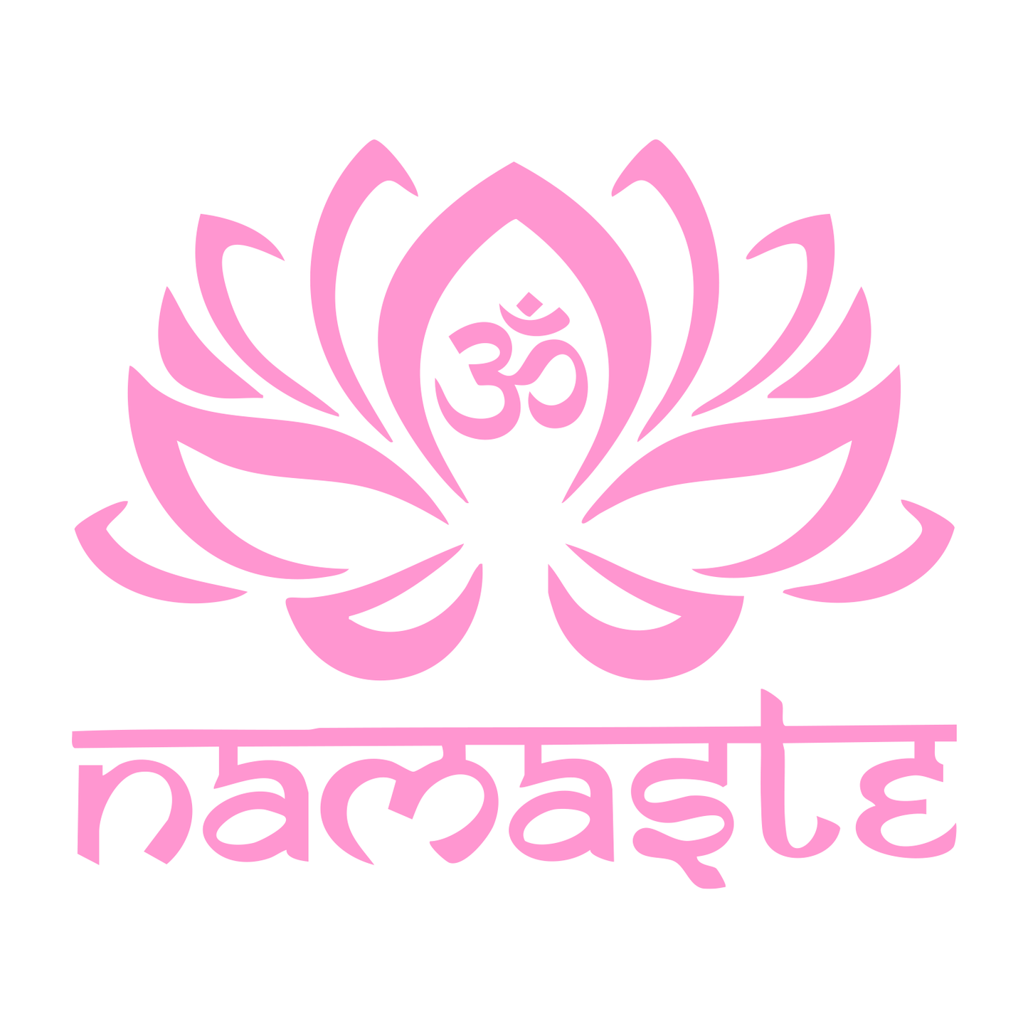 Namaste Lotus Flower Decal 4-Inch Vinyl Sticker - Choose Your Color