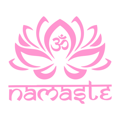 Namaste Lotus Flower Decal 4-Inch Vinyl Sticker - Choose Your Color