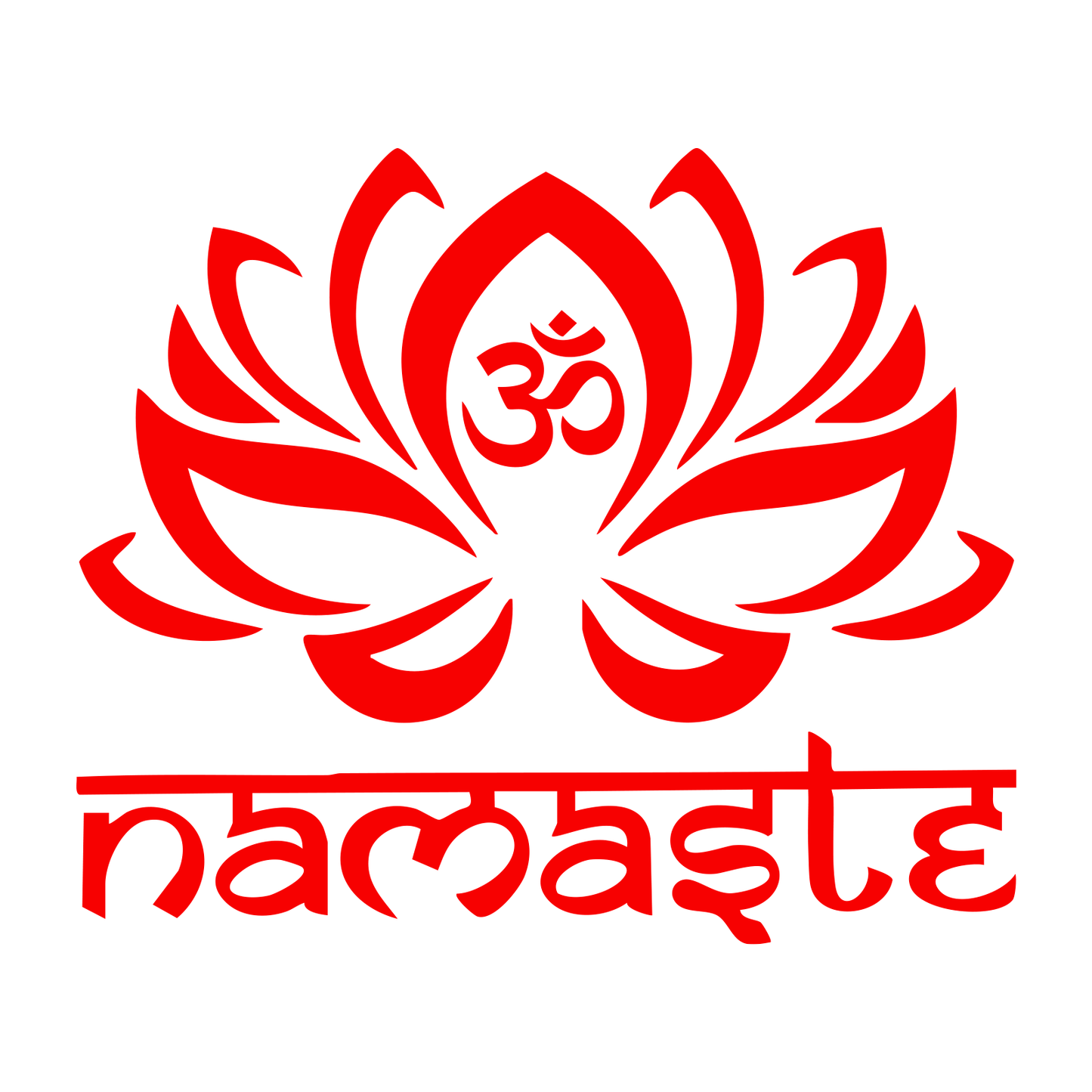 Namaste Lotus Flower Decal 4-Inch Vinyl Sticker - Choose Your Color
