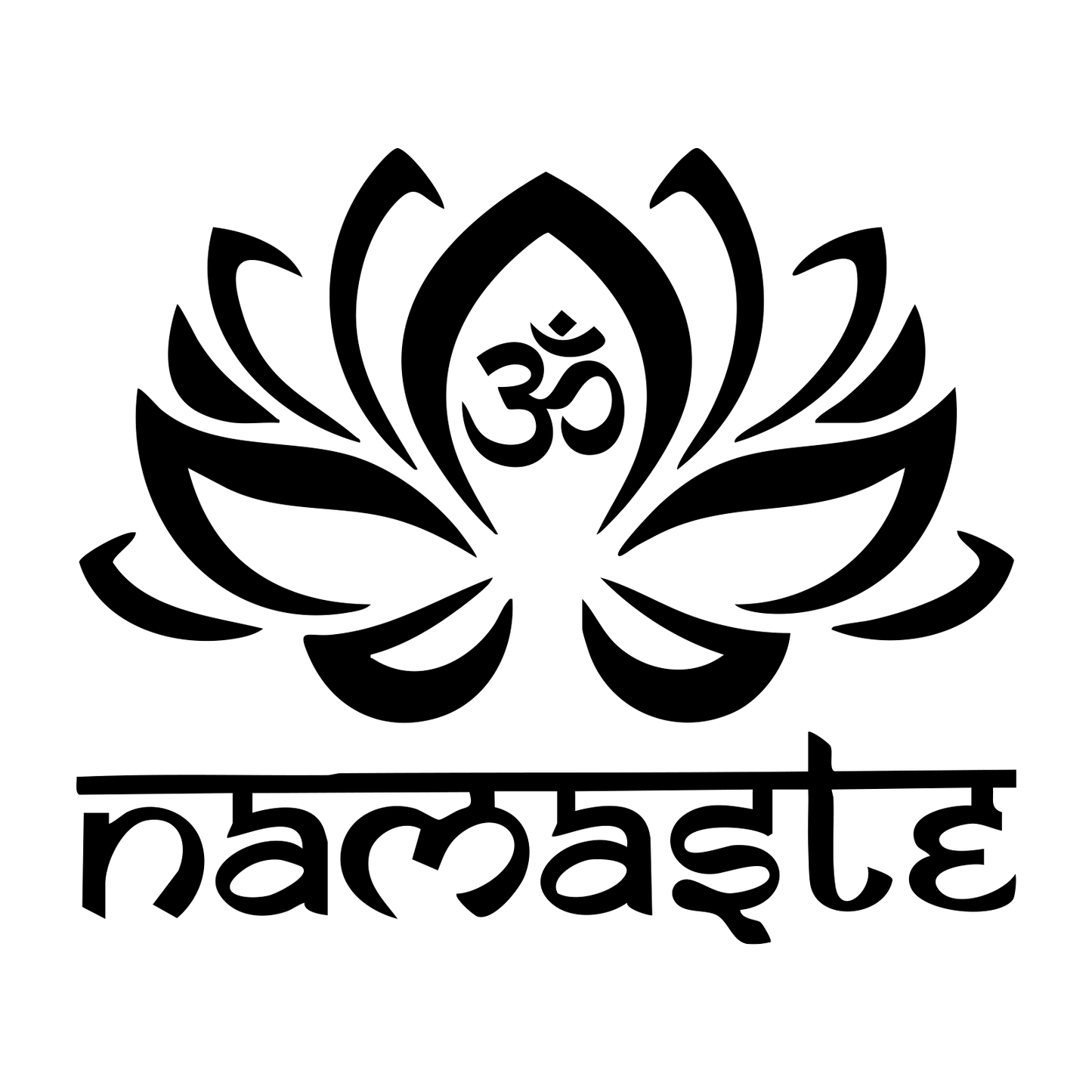 Namaste Lotus Flower Decal 4-Inch Vinyl Sticker - Choose Your Color