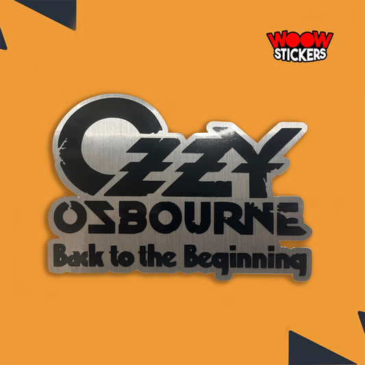 Ozzy Osbourne Back to the Beginning Brushed Metal Vinyl Decal – Rock Band Sticker