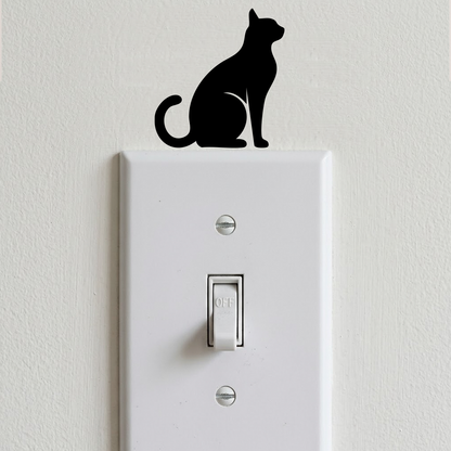 Cat Silhouette Vinyl Decal Pack – Set of 10 Cat Stickers – Available in Black or White – 2" Each