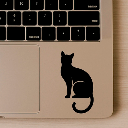 Cat Silhouette Vinyl Decal Pack – Set of 10 Cat Stickers – Available in Black or White – 2" Each