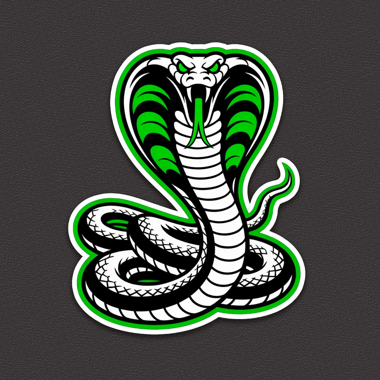 Cobra Snake Sticker Decal Pack of 2 – 5" x 5" Waterproof Vinyl Motorcycle Helmet Car