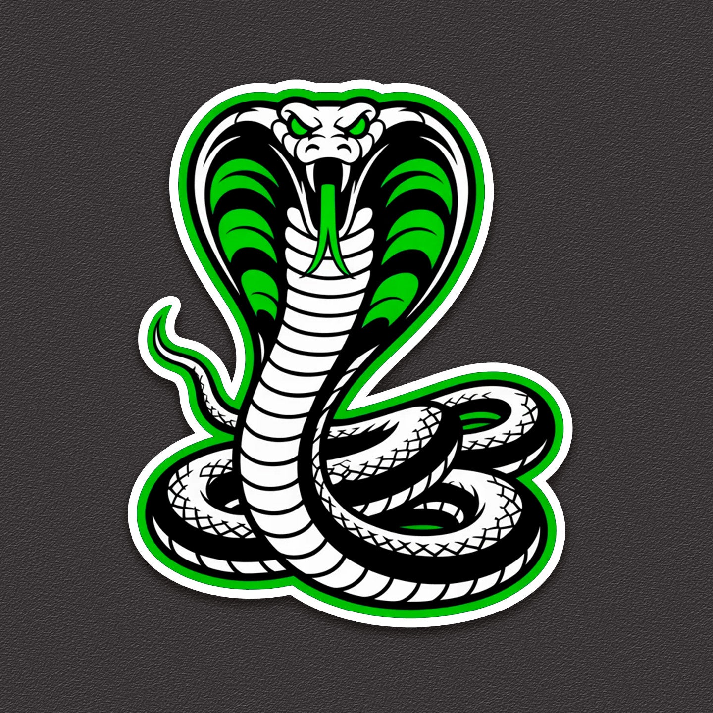 Cobra Snake Sticker Decal Pack of 2 – 5" x 5" Waterproof Vinyl Motorcycle Helmet Car