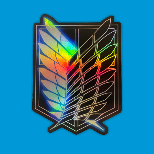 Holographic Attack on Titan Sticker – Scout Regiment Wings of Freedom Vinyl Decal
