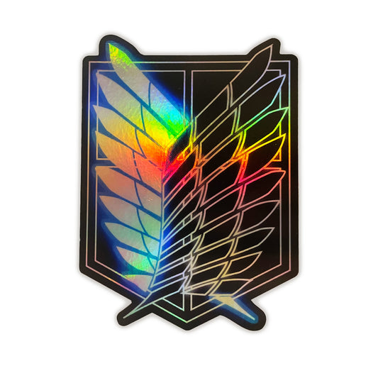 Holographic Attack on Titan Sticker – Scout Regiment Wings of Freedom Vinyl Decal